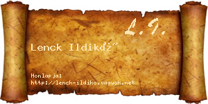 Lenck Ildikó névjegykártya